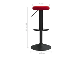 Banco|vidaxl Bancos de bar 2 pcs veludo tinto Vermelho