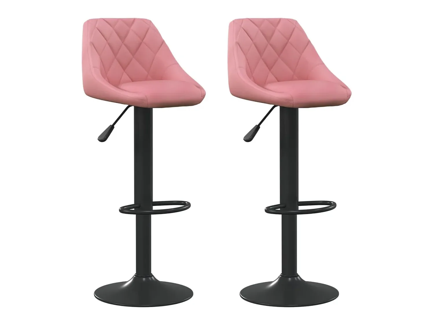 Banco* Bancos de bar 2 pcs veludo PT816205 Rosa