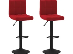 Bancos de bar 2 pcs veludo tinto PT688271^ Banco