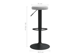 Banco|vidaxl Bancos de bar 2 pcs veludo -claro Cinzento