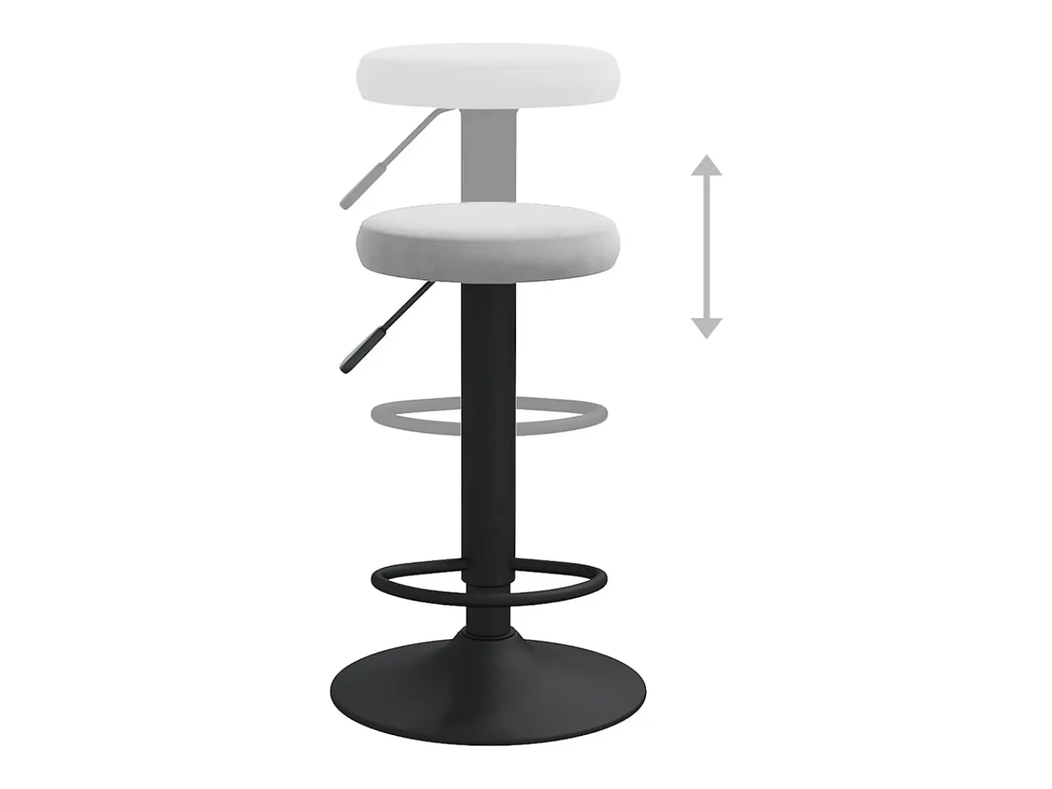 Banco|vidaxl Bancos de bar 2 pcs veludo -claro Cinzento