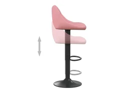 Banco*vidaxl Bancos de bar 2 pcs veludo Rosa