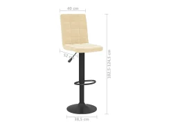 Clearance vidaxl Bancos de bar 2 pcs veludo Creme