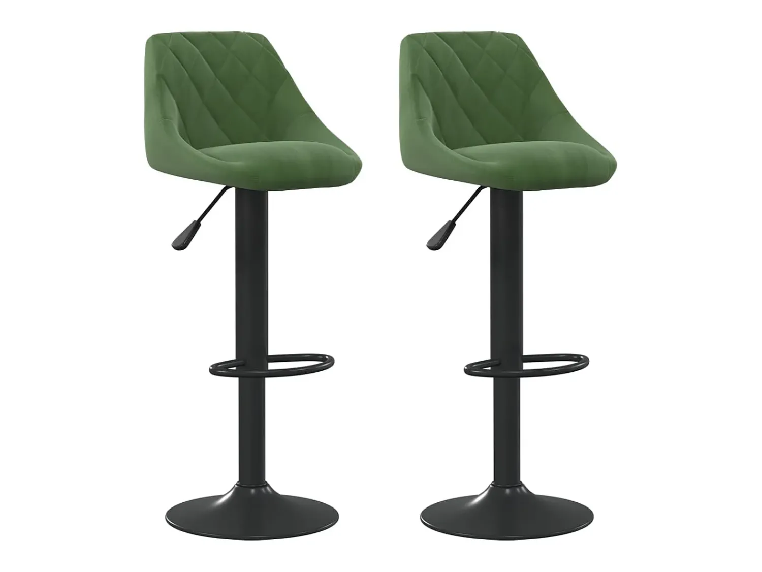 Hot vidaxl Bancos de bar 2 pcs veludo -escuro Verde