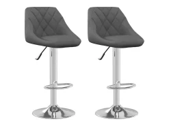 vidaxl Bancos de bar 2 pcs veludo -escuro^ Banco