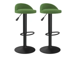 New vidaxl Bancos de bar 2 pcs veludo -escuro Verde