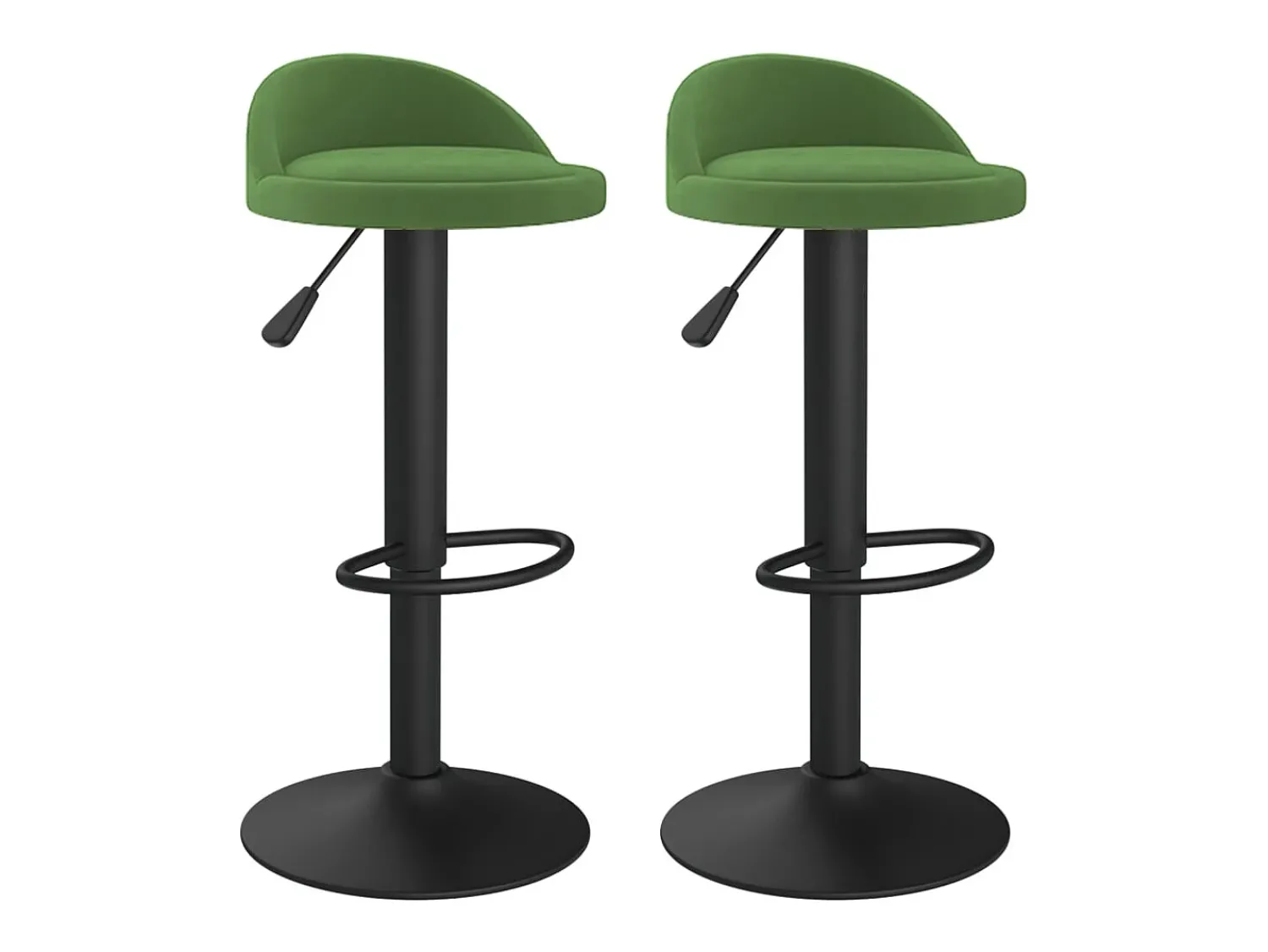 New vidaxl Bancos de bar 2 pcs veludo -escuro Verde