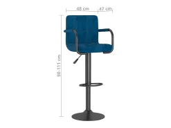 Banco|vidaxl Bancos de bar 2 pcs veludo Azul