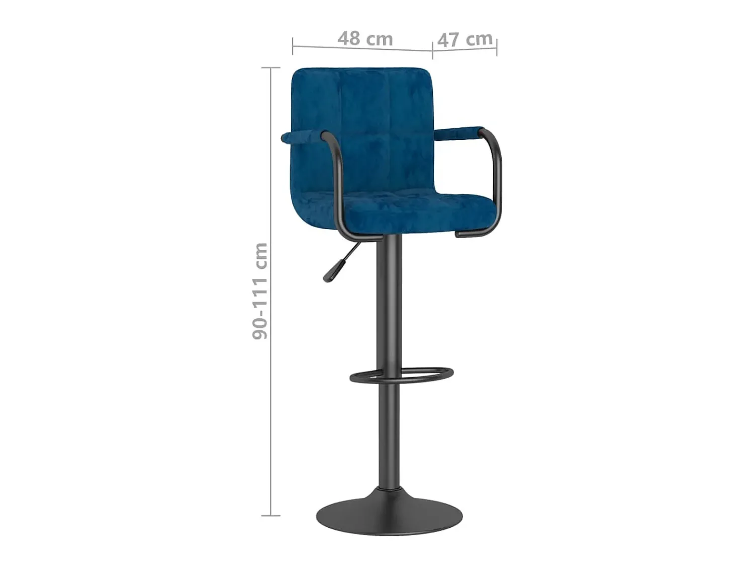 Banco|vidaxl Bancos de bar 2 pcs veludo Azul