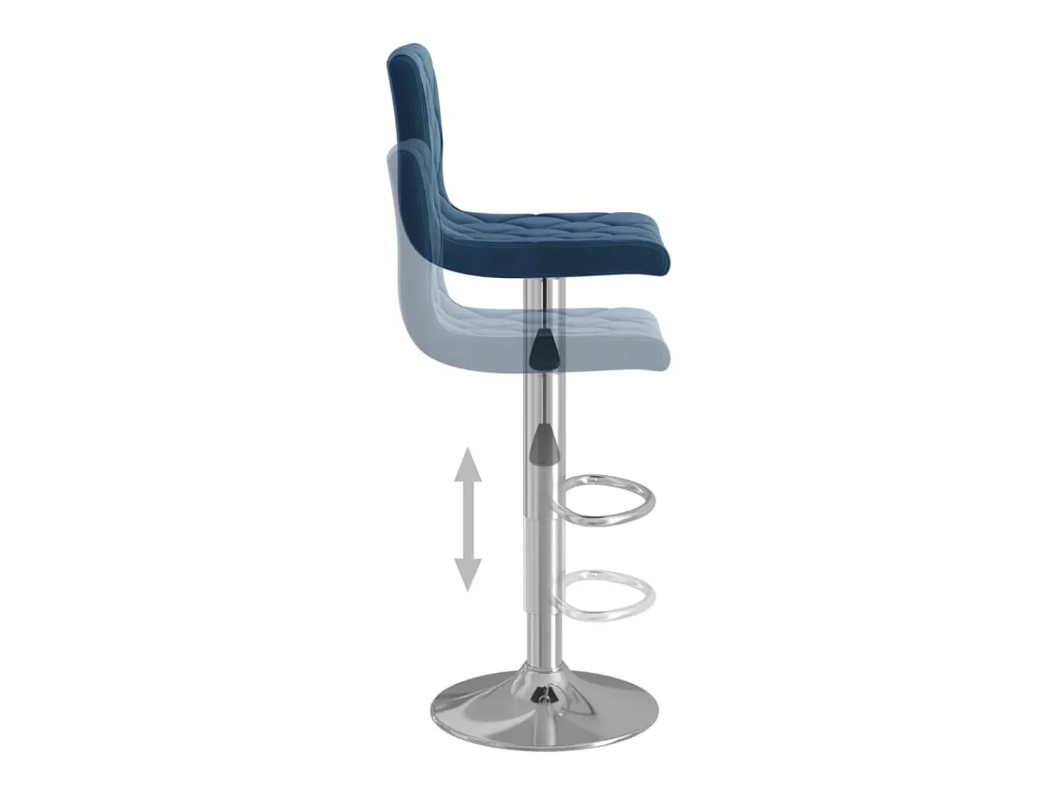 Banco|vidaxl Bancos de bar 2 pcs veludo Azul
