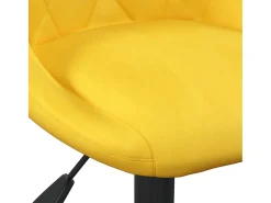 Banco*vidaxl Bancos de bar 2 pcs veludo mostarda Amarelo