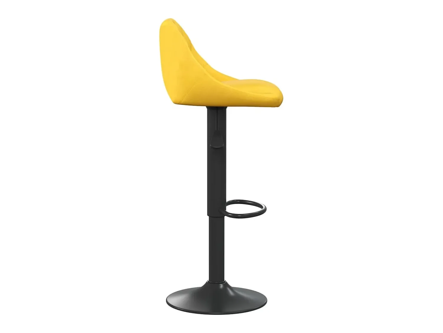 Banco*vidaxl Bancos de bar 2 pcs veludo mostarda Amarelo
