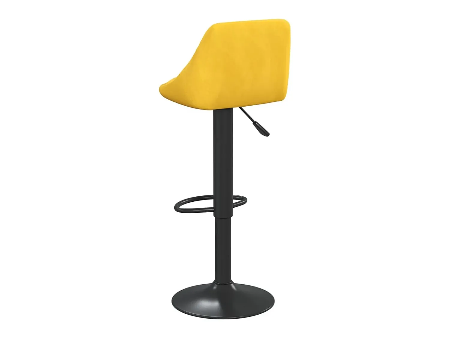 Banco*vidaxl Bancos de bar 2 pcs veludo mostarda Amarelo