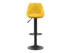 Banco*vidaxl Bancos de bar 2 pcs veludo mostarda Amarelo