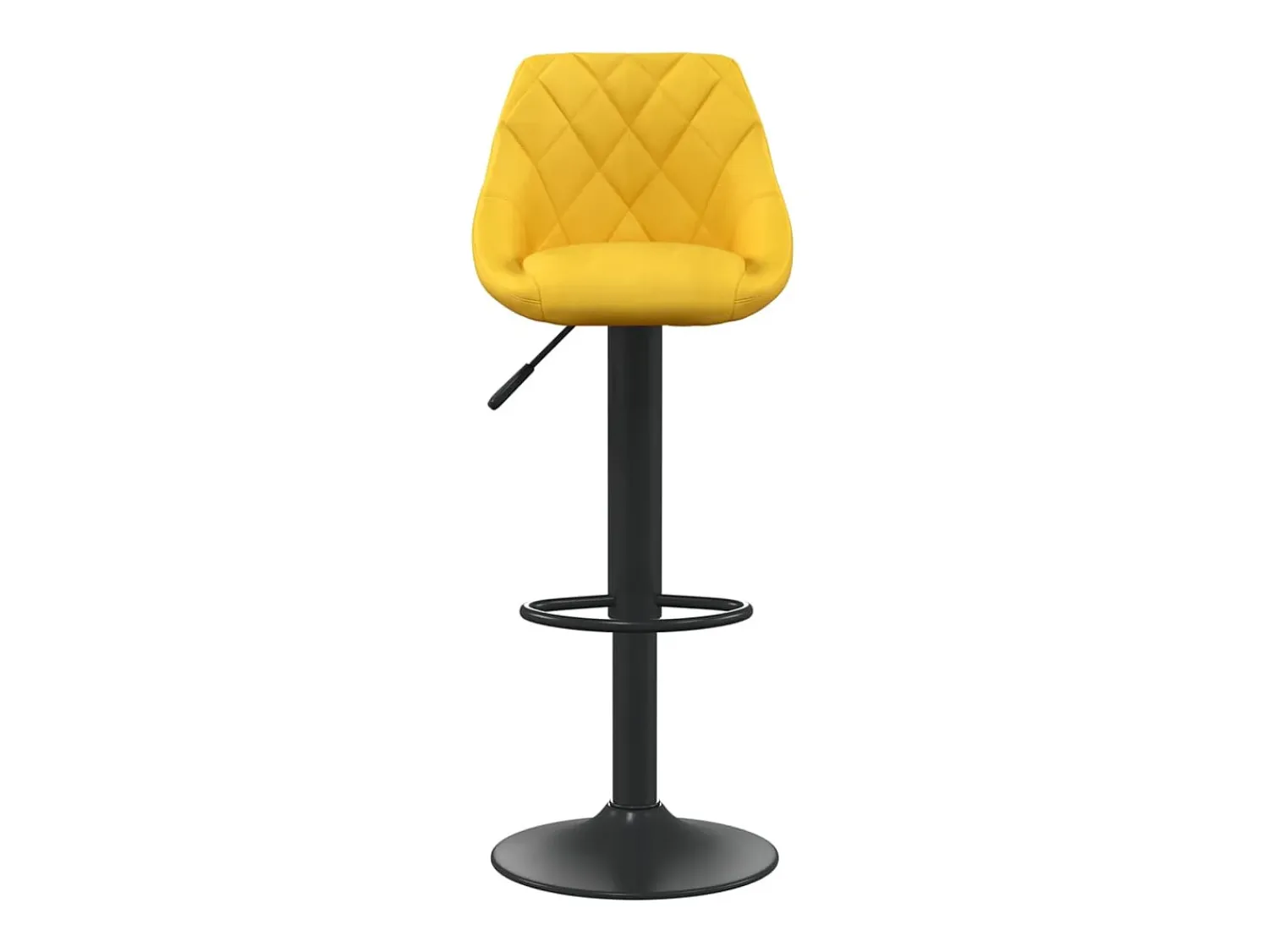Banco*vidaxl Bancos de bar 2 pcs veludo mostarda Amarelo