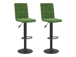 Banco*vidaxl Bancos de bar 2 pcs veludo -escuro Verde