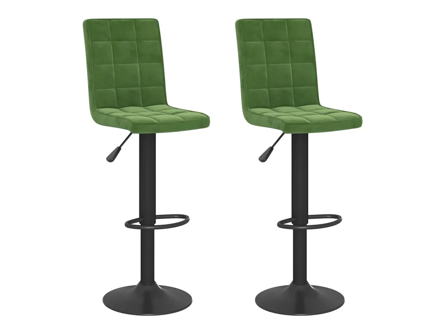 Banco*vidaxl Bancos de bar 2 pcs veludo -escuro Verde