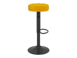 Banco|vidaxl Bancos de bar 2 pcs veludo mostarda Amarelo