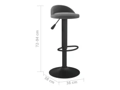 vidaxl Bancos de bar 2 pcs veludo -escuro Cinzento