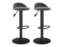 vidaxl Bancos de bar 2 pcs veludo -escuro Cinzento
