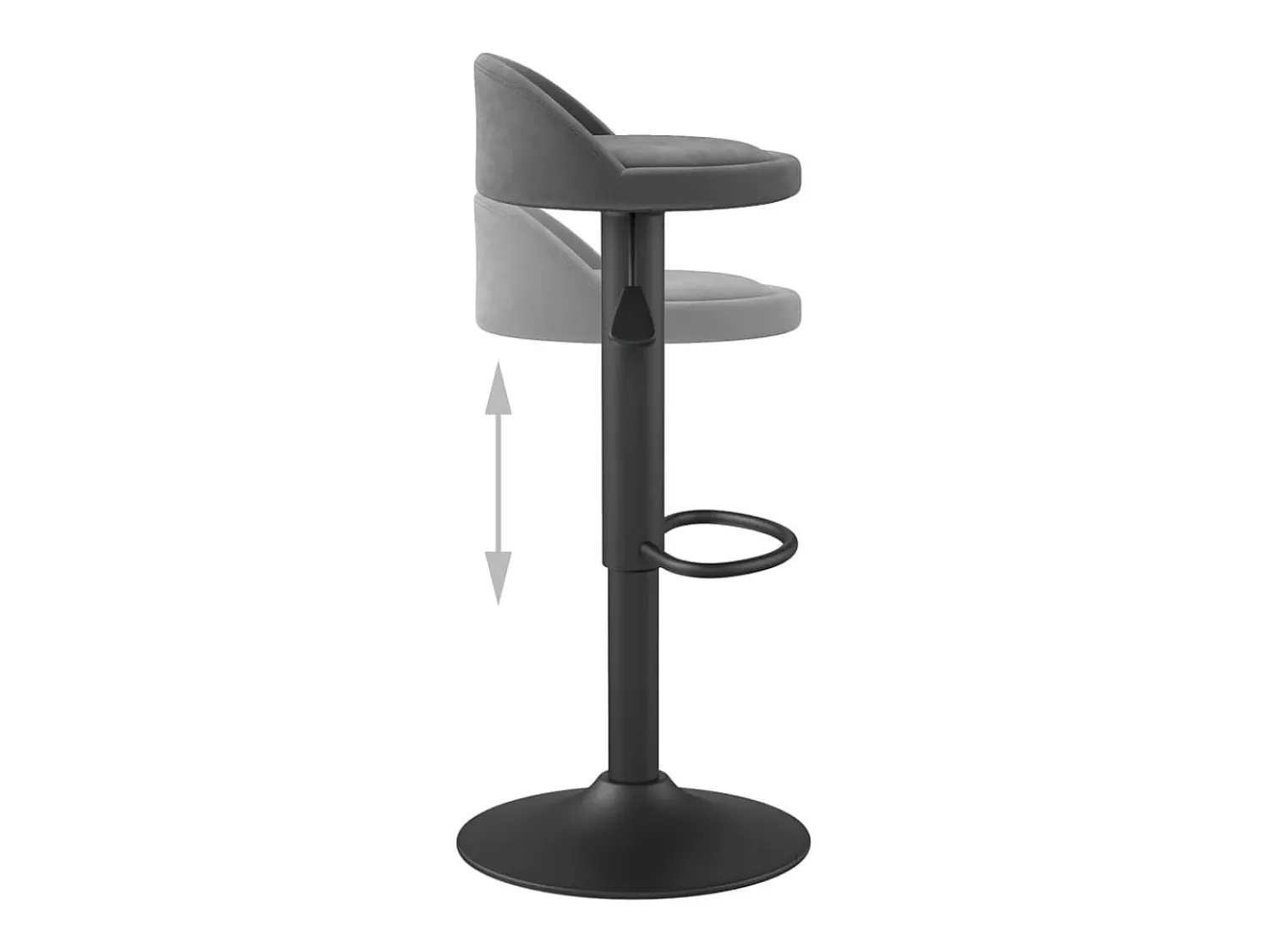 vidaxl Bancos de bar 2 pcs veludo -escuro Cinzento