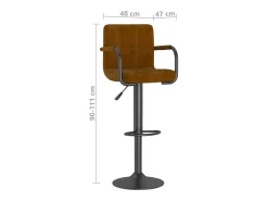 Banco*vidaxl Bancos de bar 2 pcs veludo Castanho