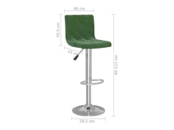 Banco|vidaxl Bancos de bar 2 pcs veludo -escuro Verde