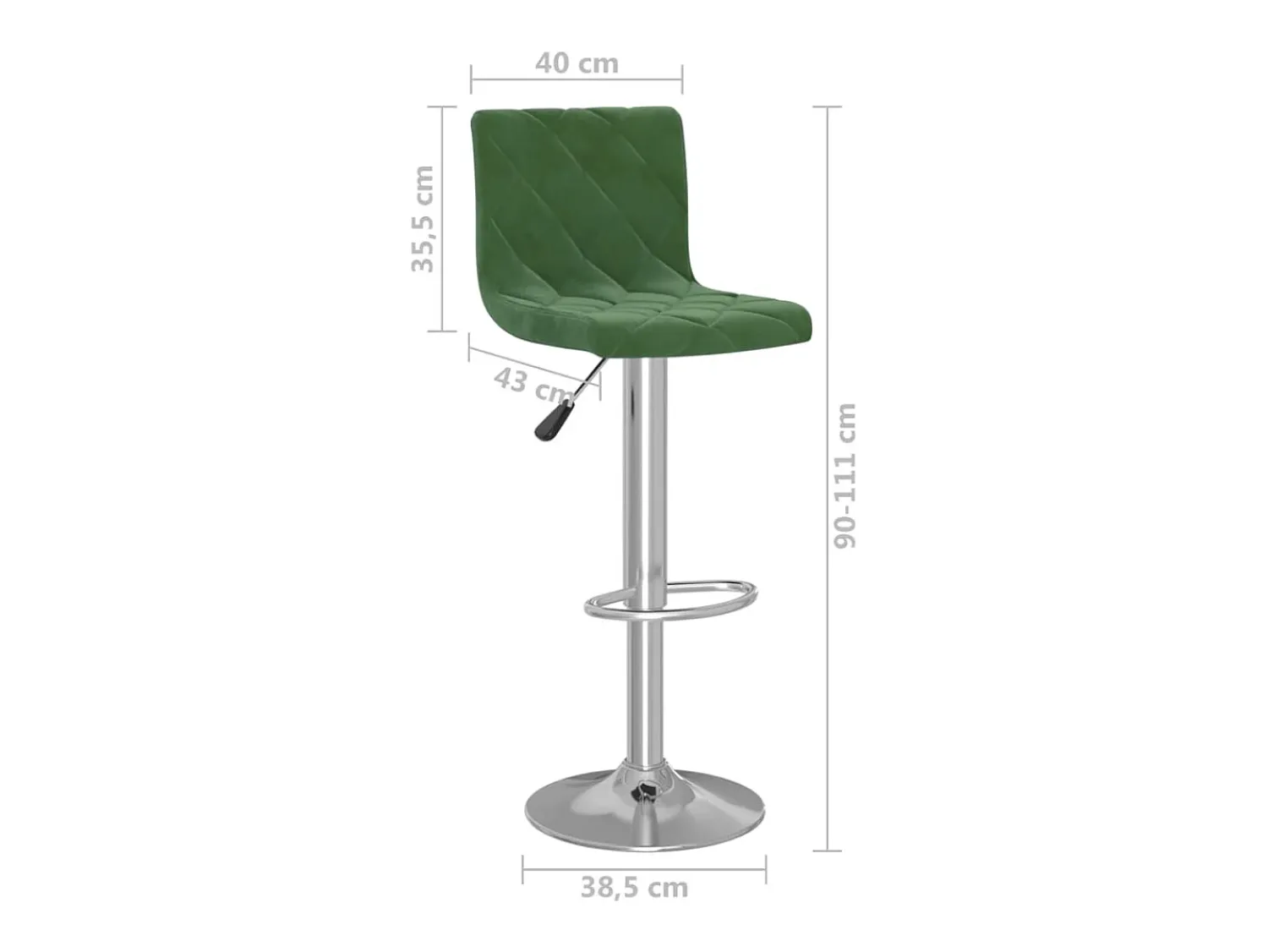 Banco|vidaxl Bancos de bar 2 pcs veludo -escuro Verde