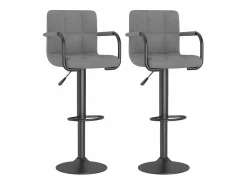 Banco* Bancos de bar 2 pcs veludo cinzento-claro PT116955 Cinzento claro