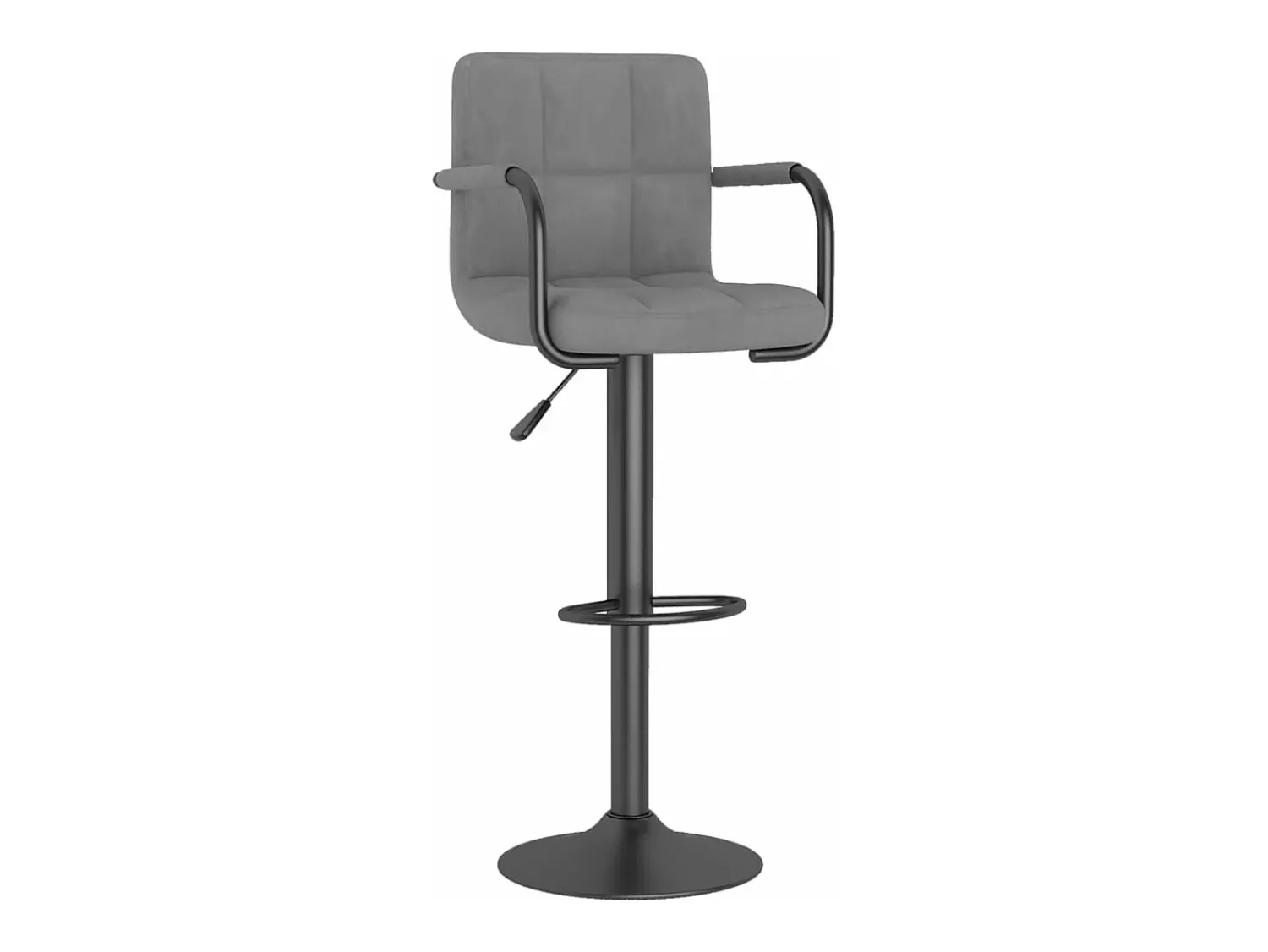 Banco* Bancos de bar 2 pcs veludo cinzento-claro PT116955 Cinzento claro