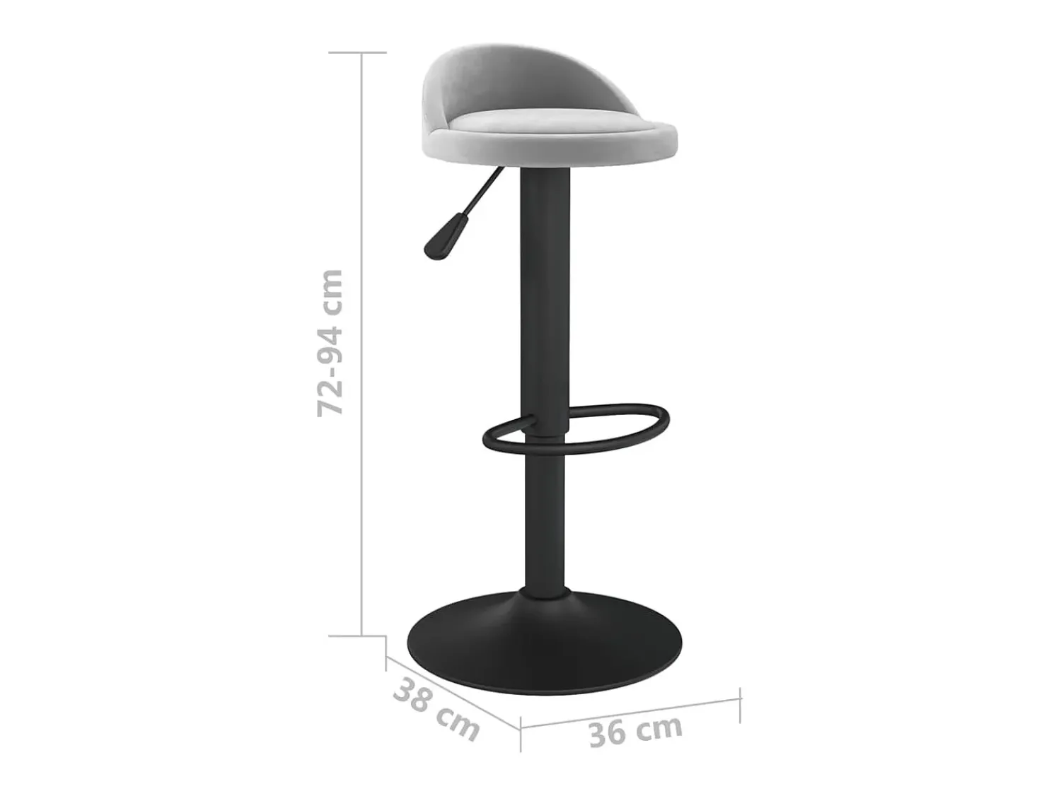Hot vidaxl Bancos de bar 2 pcs veludo cinzento-claro Cinzento claro
