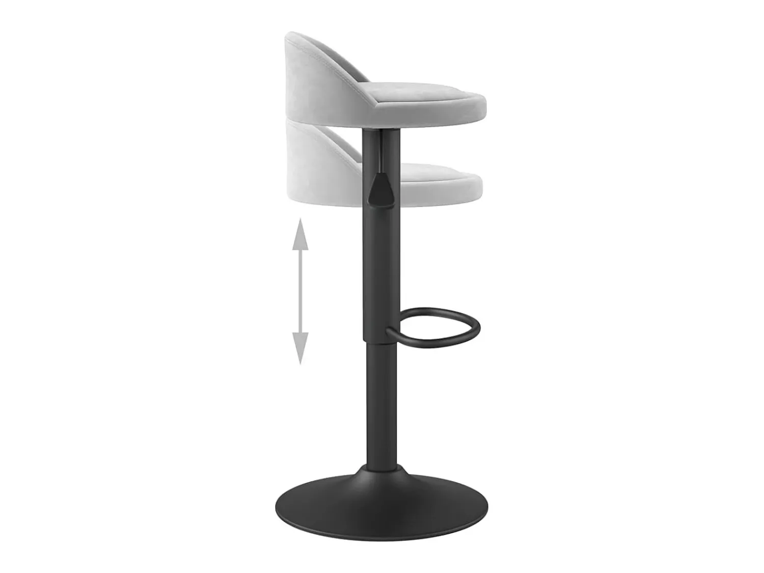 Hot vidaxl Bancos de bar 2 pcs veludo cinzento-claro Cinzento claro
