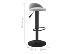 Hot vidaxl Bancos de bar 2 pcs veludo cinzento-claro Cinzento claro