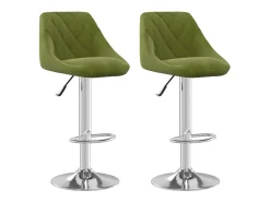 vidaxl Bancos de bar 2 pcs veludo -claro^ Banco