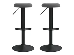 Banco*vidaxl Bancos de bar 2 pcs veludo -escuro Cinzento