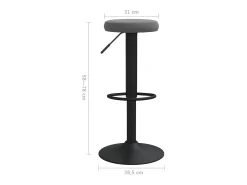 Banco*vidaxl Bancos de bar 2 pcs veludo -escuro Cinzento