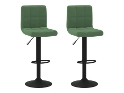 Banco*vidaxl Bancos de bar 2 pcs veludo -escuro Verde