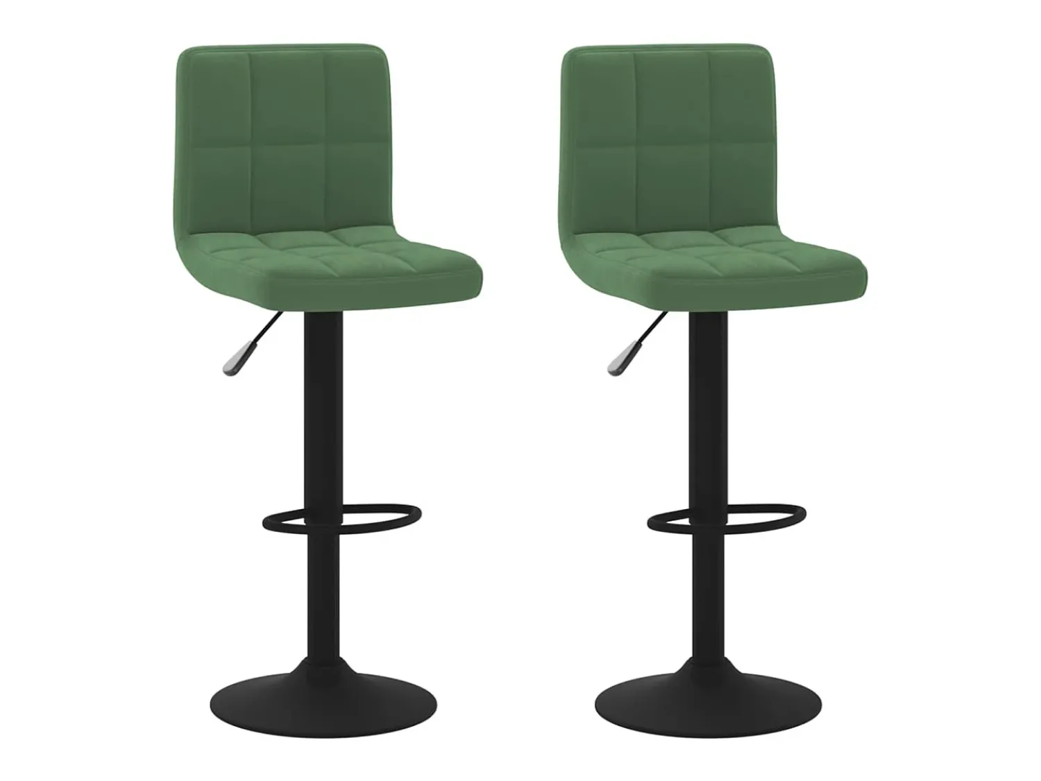 Banco*vidaxl Bancos de bar 2 pcs veludo -escuro Verde