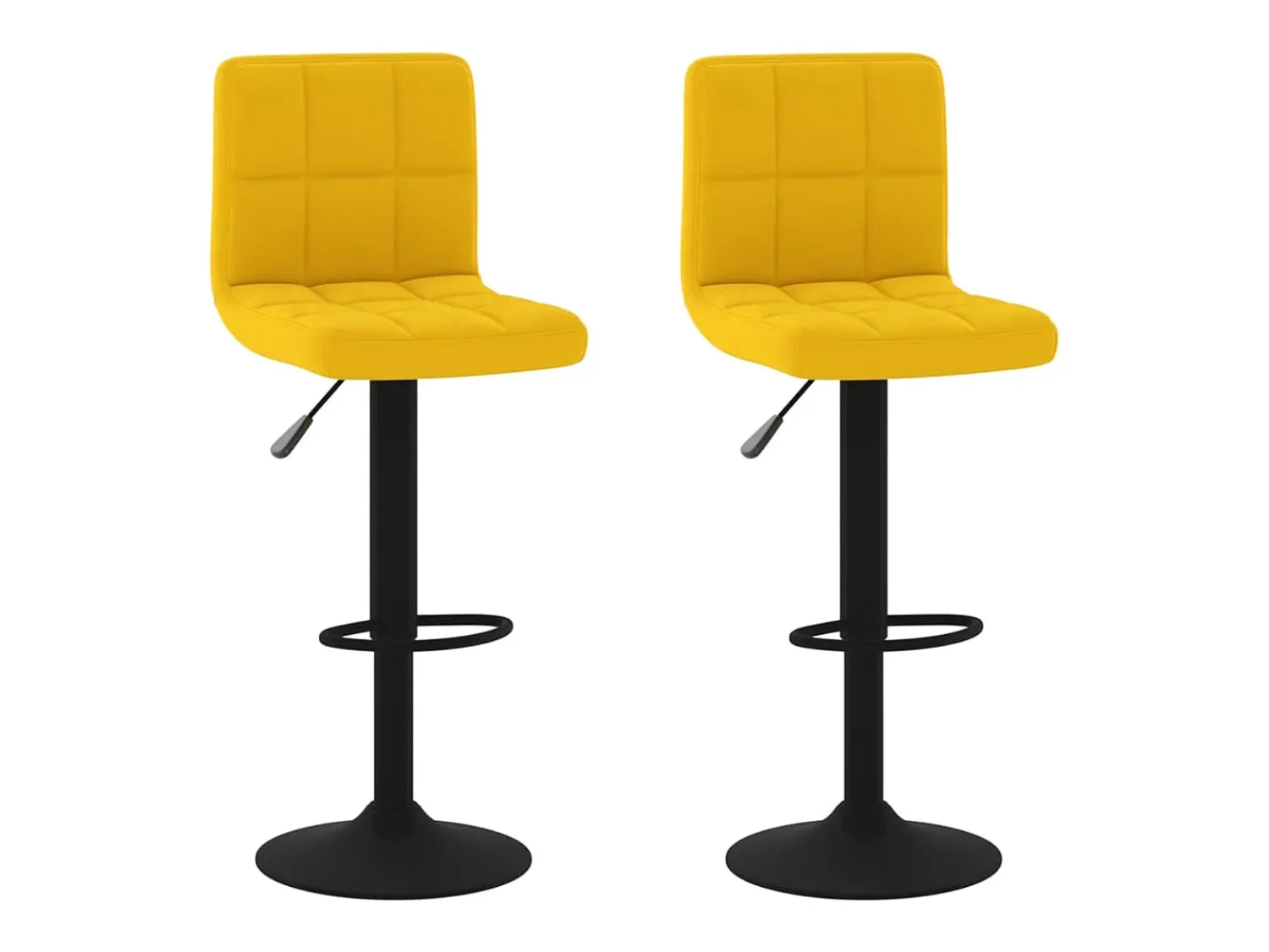 Bancos de bar 2 pcs veludo mostarda PT423227^ Banco
