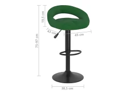 Banco|vidaxl Bancos de bar 2 pcs veludo -escuro Verde