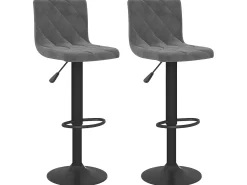 Banco| Bancos de bar 2 pcs veludo -escuro PT251475 Cinzento