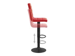 Banco*vidaxl Bancos de bar 2 pcs veludo tinto Vermelho