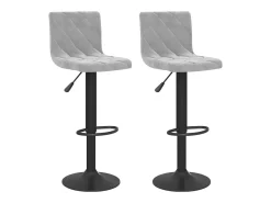 Bancos de bar 2 pcs veludo -claro PT188659^ Banco