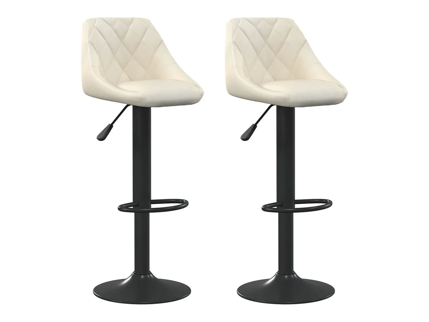 Banco|vidaxl Bancos de bar 2 pcs veludo Creme