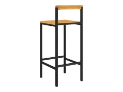 vidaxl Bancos de bar 4 pcs vime PE e madeira de acácia maciça^ Banco