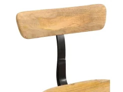Banco*vidaxl Bancos de bar 2 pcs 49x43x79 cm madeira de mangueira maciça Natural claro