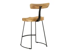 Banco*vidaxl Bancos de bar 2 pcs 49x43x79 cm madeira de mangueira maciça Natural claro