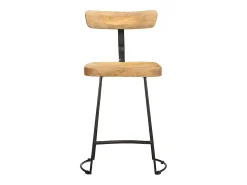 Banco*vidaxl Bancos de bar 2 pcs 49x43x79 cm madeira de mangueira maciça Natural claro