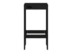Banco* Bancos de bar 2 pcs 40x36x75 cm madeira de pinho maciça PT187358 Preto