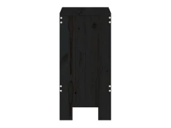 Banco* Bancos de bar 2 pcs 40x36x75 cm madeira de pinho maciça PT187358 Preto